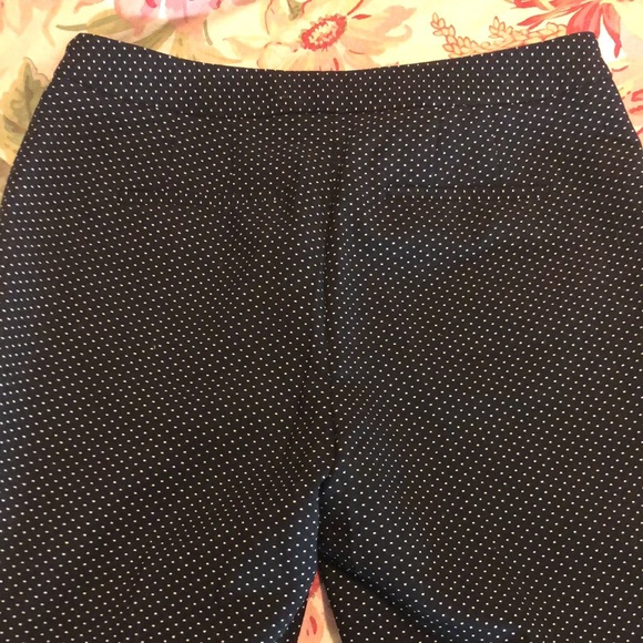 TALBOTS size 6 Polka-Dot FlatFront Pant Side-Zip - Picture 5 of 14